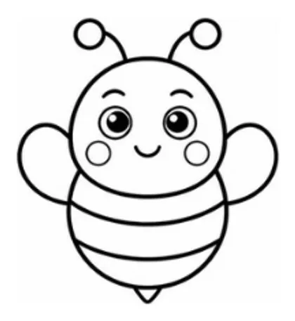 Bumble the bumblebee, line drawing